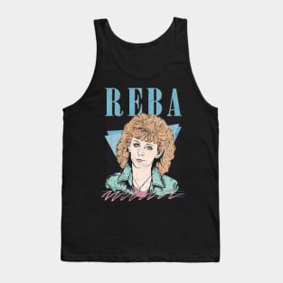 Reba McEntire // Vintage Faded 80s Style Fan Design Tank Top